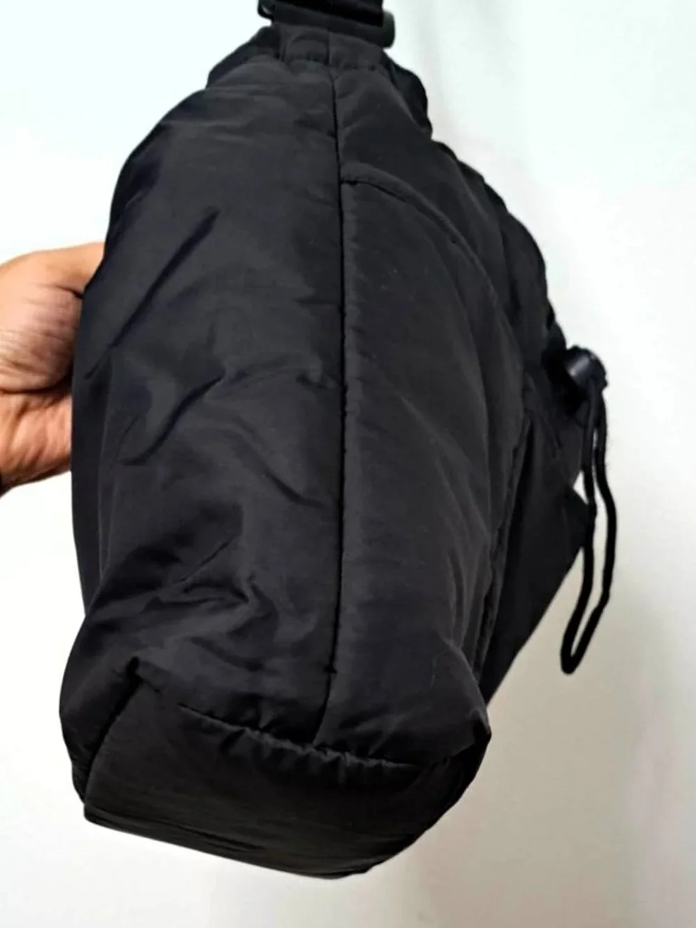 Vintage Polo Sport Ralph Lauren Black Nylon Puffer Hobo Bag Crossbody - Picture 12 of 13